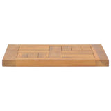 Square Table Top 40x40x2.5 cm Solid Wood Teak - Top-Down View