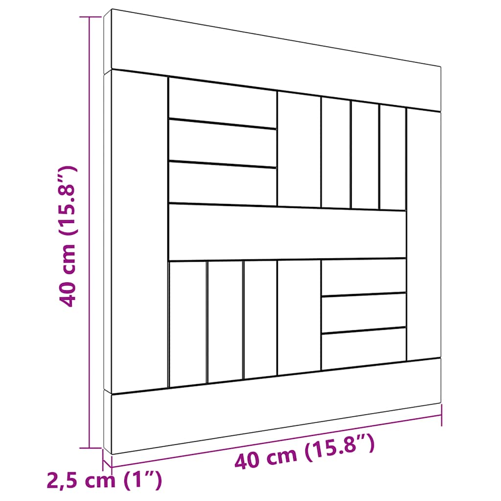 Square Table Top 40x40x2.5 cm Solid Wood Teak