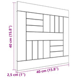 Square Table Top 40x40x2.5 cm Solid Wood Teak - Close-Up Angle
