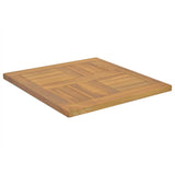 Square Table Top 50x50x2.5 cm Solid Wood Teak - Side View