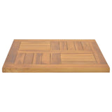 Square Table Top 50x50x2.5 cm Solid Wood Teak - Top-Down View