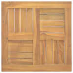 Square Table Top 50x50x2.5 cm Solid Wood Teak