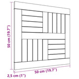 Square Table Top 50x50x2.5 cm Solid Wood Teak - Close-Up Angle