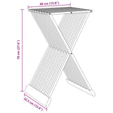 Folding Stool 40x32.5x70 cm Solid Wood Teak - Low Angle