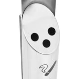 Wall Mounted Ashtray Stainless Steel - Close-Up Angle