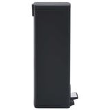 Dustbin with Pedal Anti-fingerprint 30L Black Stainless Steel - Top-Down View
