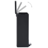 Dustbin with Pedal Anti-fingerprint 30L Black Stainless Steel