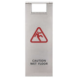Folding Wet Floor Sign Stainless Steel