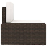 14 Piece Garden Lounge Set with Cushions Brown Poly Rattan - Extra Image