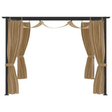 Gazebo 4x3 m Taupe - Top-Down View