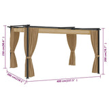 Gazebo 4x3 m Taupe