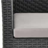 4 Piece Garden Lounge Set with Cushions PP Rattan Anthracite - Extra Image
