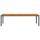 11 Piece Garden Dining Set Grey Poly Rattan - Extra Image