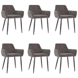Dining Chairs 6 pcs Light Grey Velvet