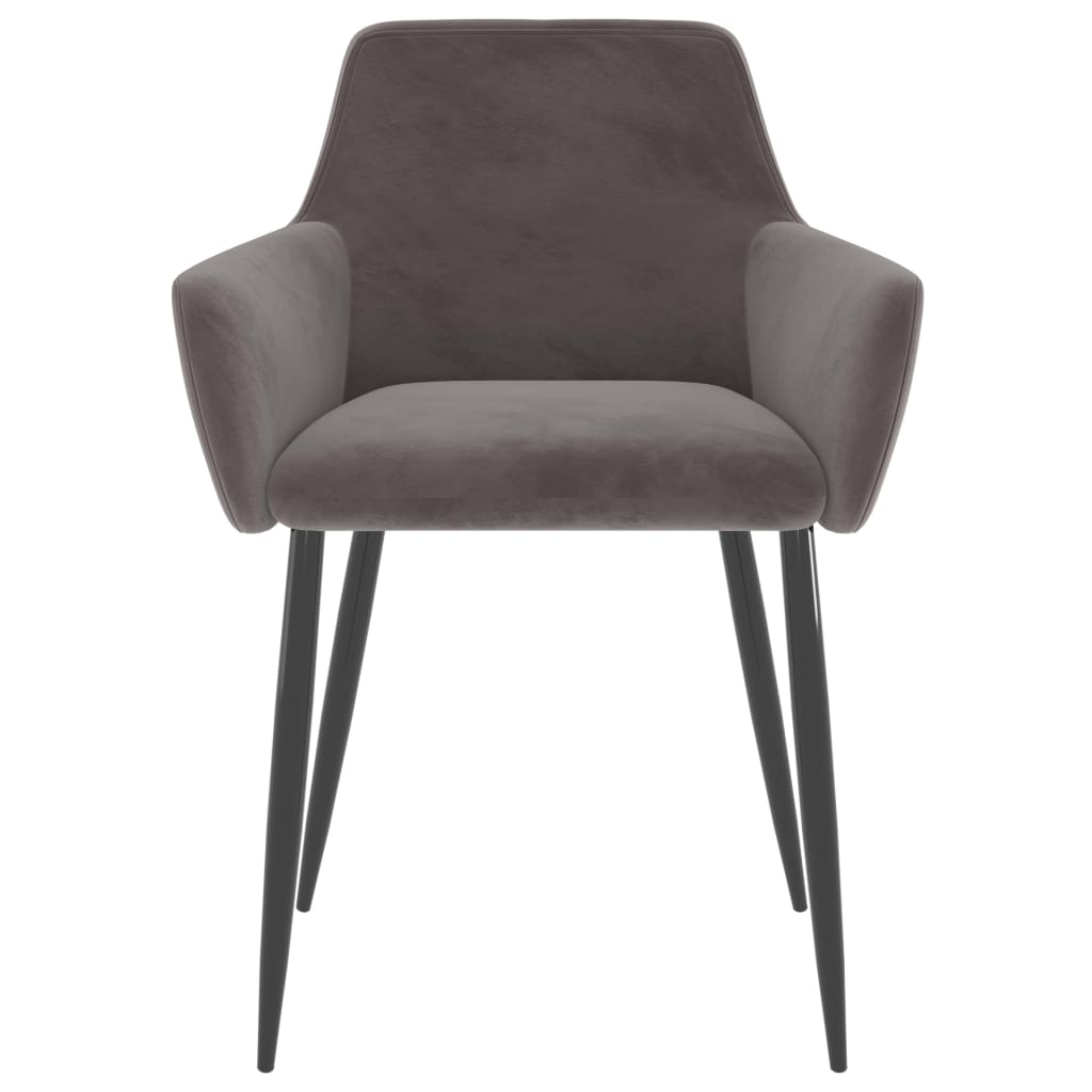 Dining Chairs 6 pcs Light Grey Velvet