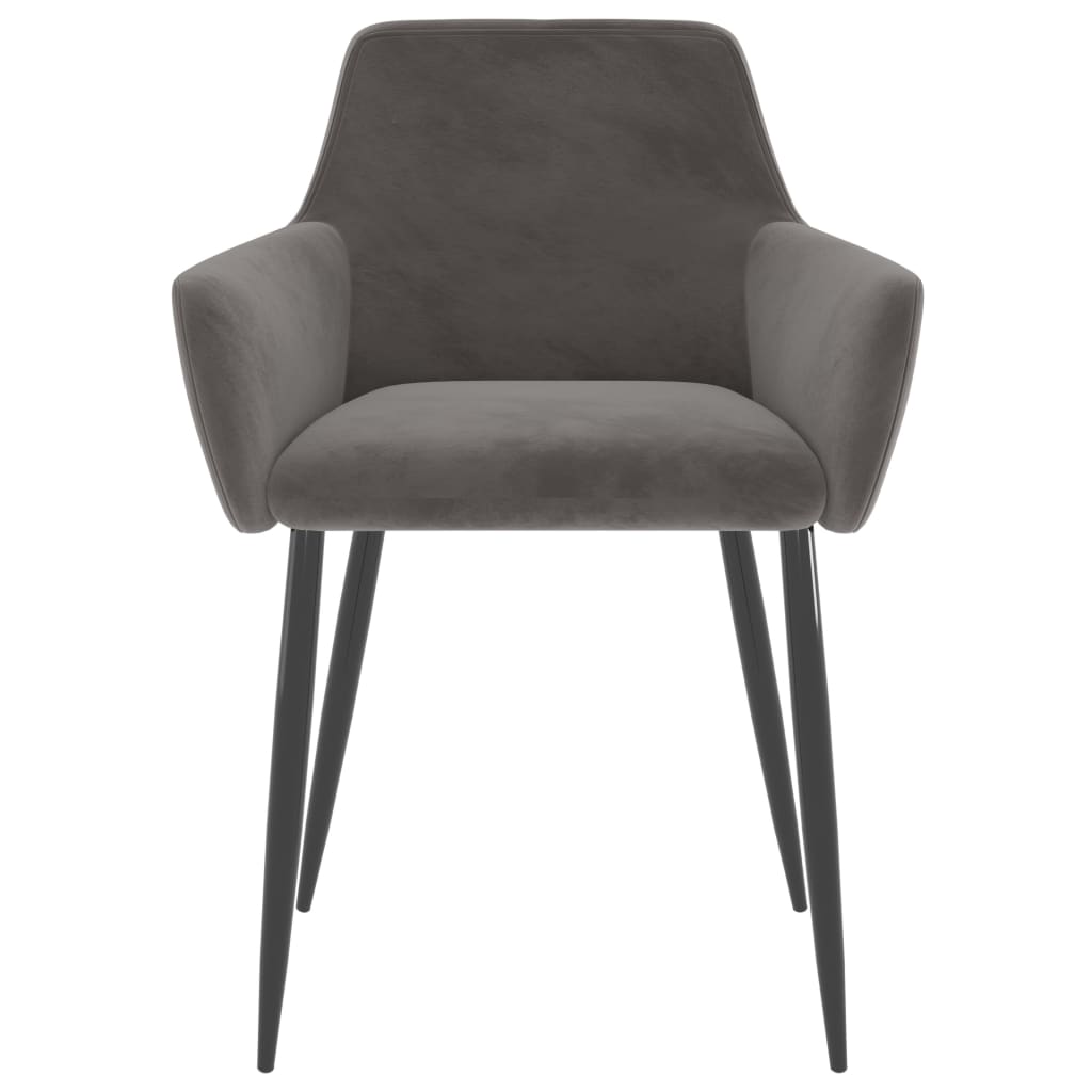 Dining Chairs 4 pcs Dark Grey Velvet