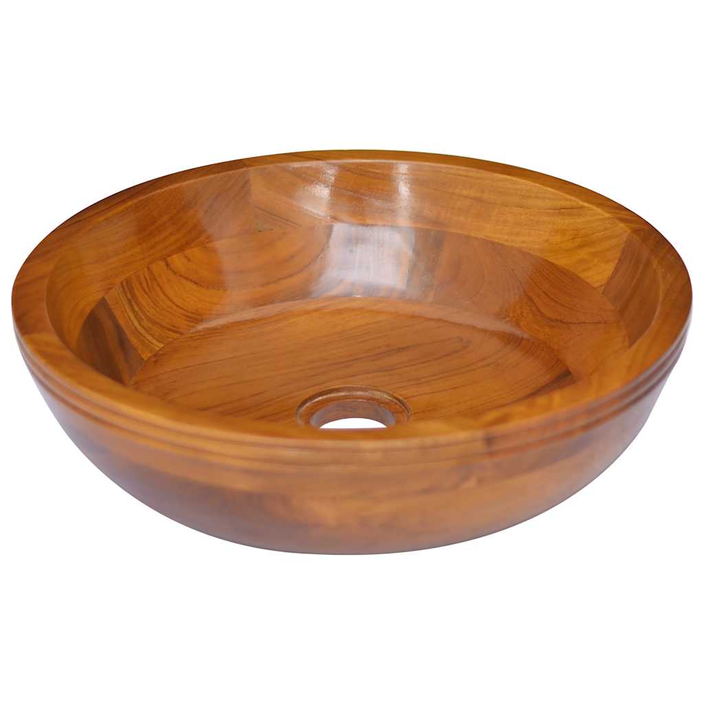 Basin Solid Teak Wood F40x10 cm