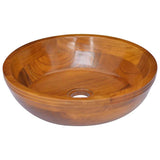 Basin Solid Teak Wood F40x10 cm