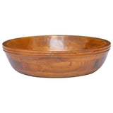 Basin Solid Teak Wood Φ40x10 cm - Side View