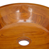 Basin Solid Teak Wood Φ40x10 cm - 45-Degree Angle
