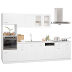 7 Piece Kitchen Cabinet Set Lyon" White Engineered Wood
