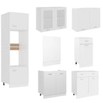 7 Piece Kitchen Cabinet Set Lyon" White Engineered Wood
