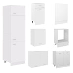 7 Piece Kitchen Cabinet Set Lyon" White Engineered Wood