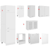 8 Piece Kitchen Cabinet Set Lyon White Engineered Wood - Extra Image