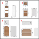 8 Piece Kitchen Cabinet Set Lyon White Engineered Wood - Extra Image