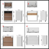 4 Piece Kitchen Cabinet Set Lyon Black Engineered Wood