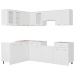 11 Piece Kitchen Cabinet Set Lyon" White Engineered Wood