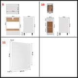 11 Piece Kitchen Cabinet Set Lyon White Engineered Wood - Extra Image