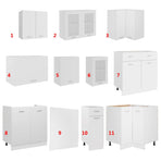 11 Piece Kitchen Cabinet Set Lyon" White Engineered Wood