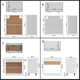 11 Piece Kitchen Cabinet Set Lyon White Engineered Wood