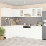 11 Piece Kitchen Cabinet Set Lyon White Engineered Wood