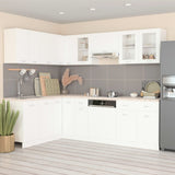 11 Piece Kitchen Cabinet Set Lyon White Engineered Wood