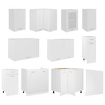 11 Piece Kitchen Cabinet Set Lyon" White Engineered Wood