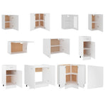 11 Piece Kitchen Cabinet Set Lyon" White Engineered Wood
