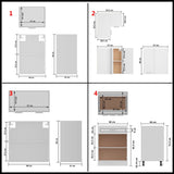 11 Piece Kitchen Cabinet Set Lyon White Engineered Wood - Extra Image