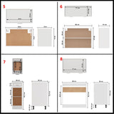 11 Piece Kitchen Cabinet Set Lyon White Engineered Wood - Extra Image