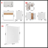 11 Piece Kitchen Cabinet Set Lyon White Engineered Wood - Extra Image