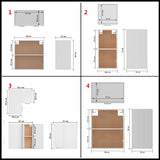 14 Piece Kitchen Cabinet Set Lyon" White Engineered Wood