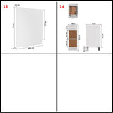 14 Piece Kitchen Cabinet Set Lyon" White Engineered Wood