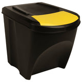 Stackable Garbage Bin Boxes 3 pcs Anthracite 75 L Polypropylene - Top-Down View