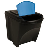 Stackable Garbage Bin Boxes 3 pcs Anthracite 75 L Polypropylene - 45-Degree Angle