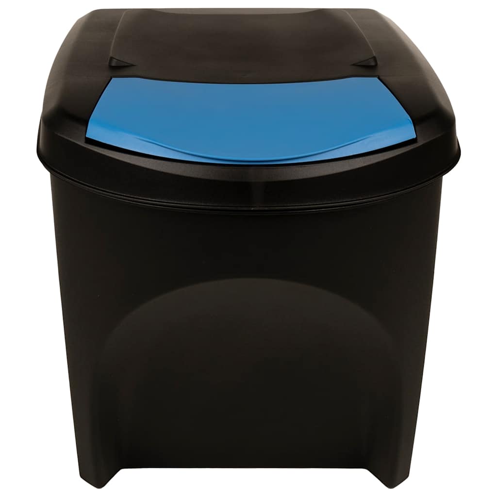 Stackable Garbage Bin Boxes 3 pcs Anthracite 75 L Polypropylene