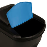 Stackable Garbage Bin Boxes 4 pcs Anthracite 100 L Polypropylene - Low Angle