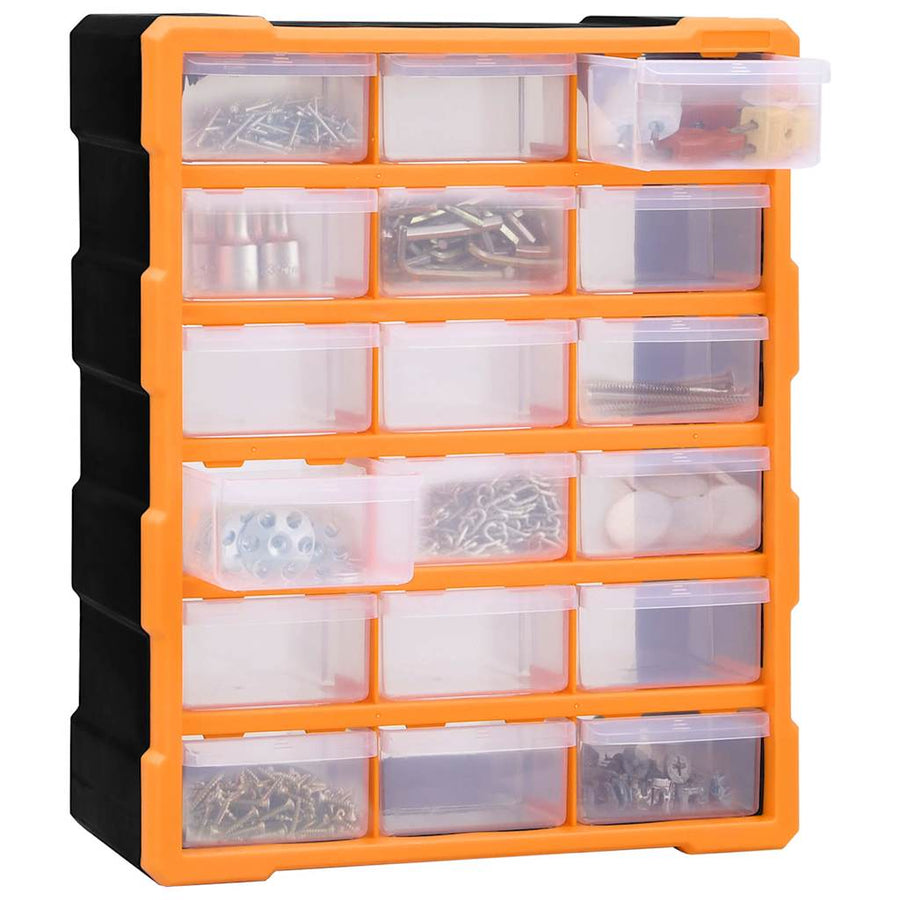 Multi-drawer Organiser with 18 Middle Drawers 38x16x47 cm