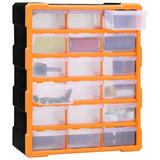 Multi-drawer Organiser with 18 Middle Drawers 38x16x47 cm - Side View