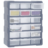 Multi-drawer Organiser with 18 Middle Drawers 38x16x47 cm - Side View